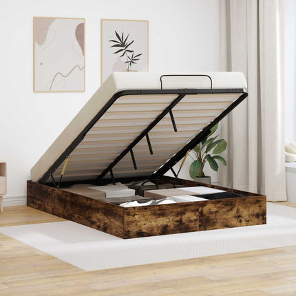 Ottoman Sengestel Røget Eg 203 x 120 x 25 cm Konstrueret træ