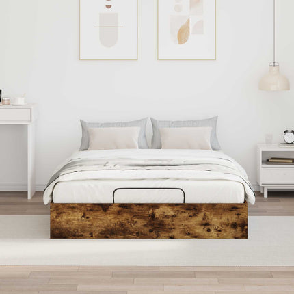 Ottoman Sengestel Røget Eg 203 x 120 x 25 cm Konstrueret træ
