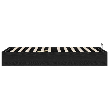 Ottoman Sengestel Sort Eg 75,5 x 190 cm Konstrueret træ