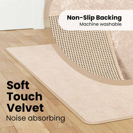 Tæppe Runner MARSA Creme 50 x 100 cm Polyester og PVC