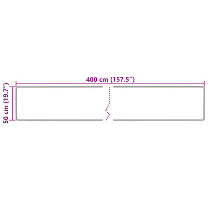 Tæppe Runner MARSA Creme 50 x 400 cm Polyester og PVC