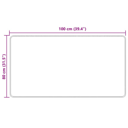 Tæppe Runner MARSA Creme 80 x 100 cm Polyester og PVC