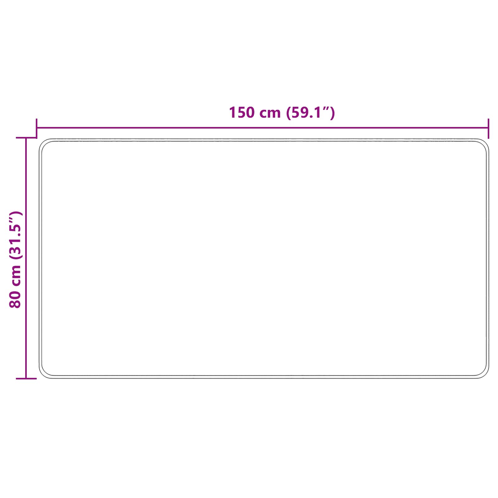 Tæppe Runner MARSA Creme 80 x 150 cm Polyester og PVC