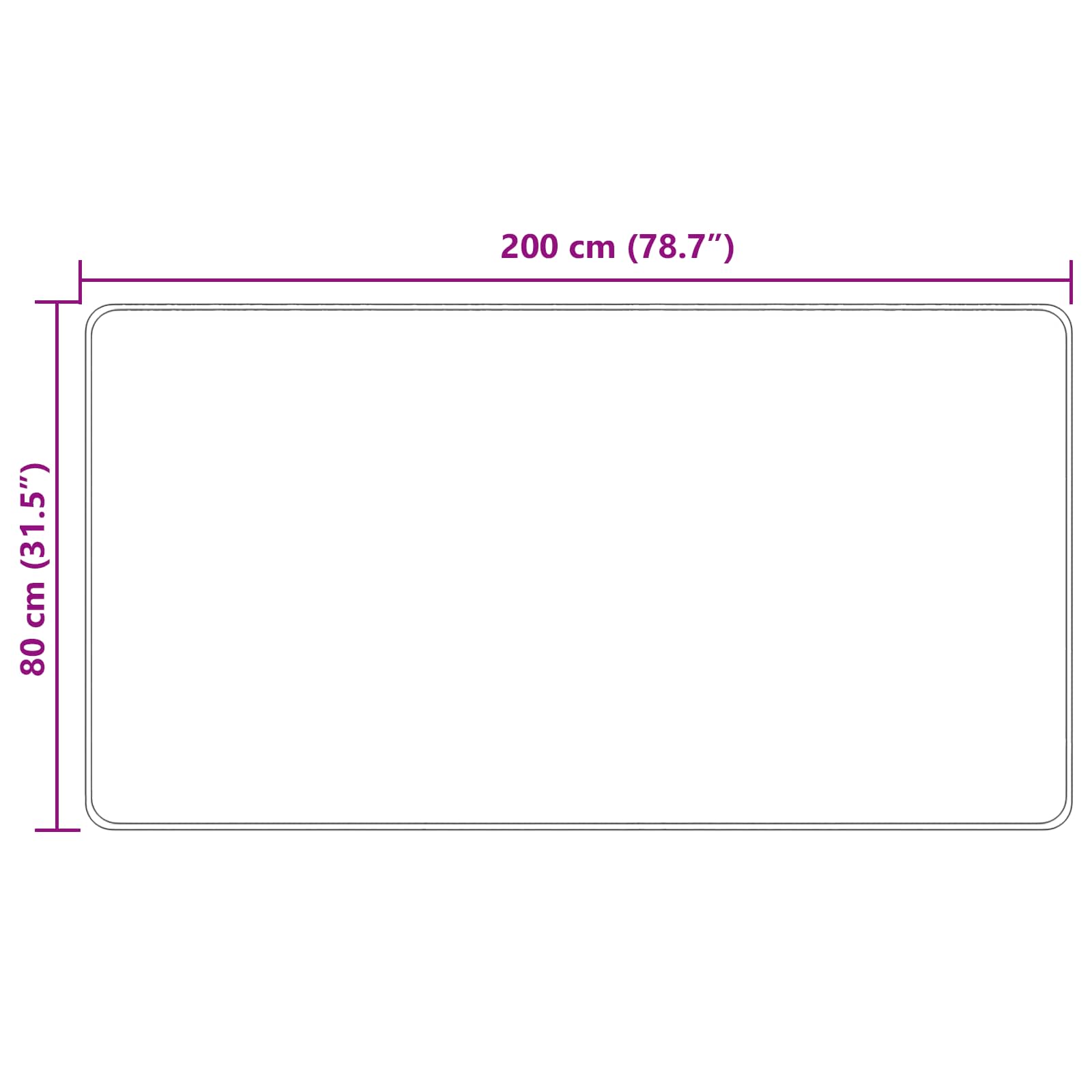 Tæppe Runner MARSA Creme 80 x 200 cm Polyester og PVC
