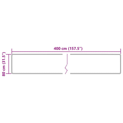Tæppe Runner MARSA Creme 80 x 400 cm Polyester og PVC