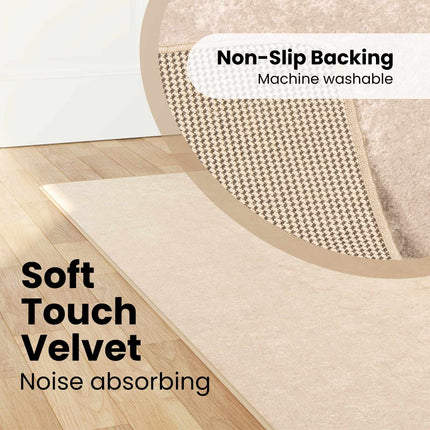 Tæppe Runner MARSA Creme 100 x 350 cm Polyester og PVC