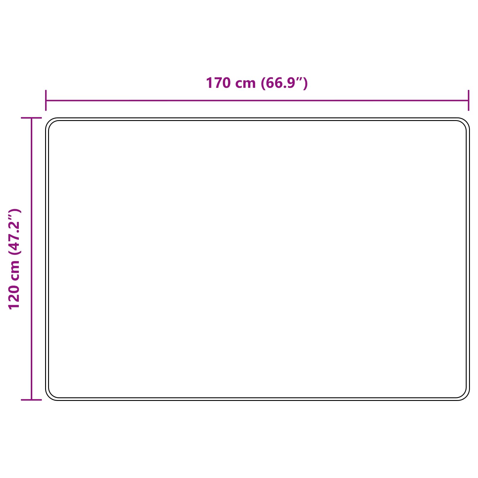Tæppe Runner MARSA Creme 120 x 170 cm Polyester og PVC