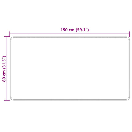 Tæppe Runner MARSA Beige 80 x 150 cm Polyester og PVC