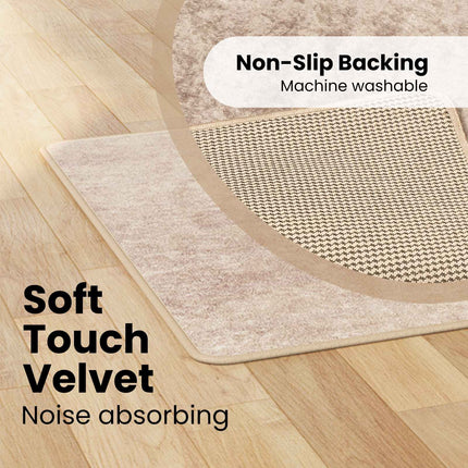 Tæppe Runner MARSA Beige 100 x 100 cm Polyester og PVC