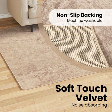 Tæppe Runner MARSA Beige 150 x 230 cm Polyester og PVC