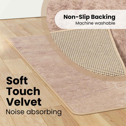 Tæppe Runner MARSA Sandfarvet 80 x 100 cm Polyester og PVC