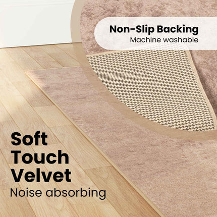 Tæppe Runner MARSA Sandfarvet 80 x 250 cm Polyester og PVC