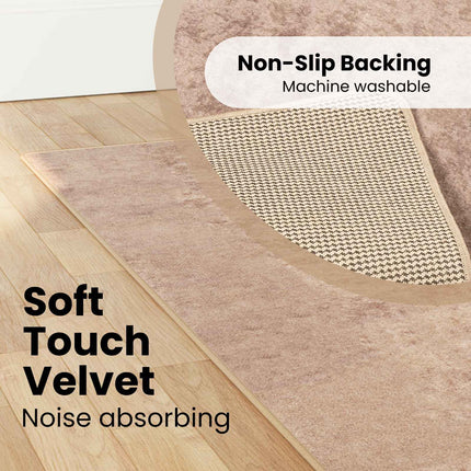 Tæppe Runner MARSA Sandfarvet 80 x 450 cm Polyester og PVC