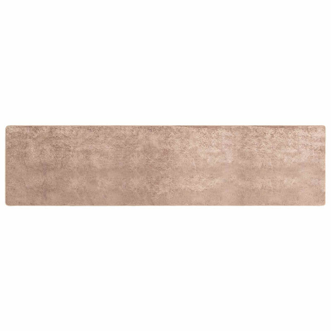 Tæppe Runner MARSA Sandfarvet 80 x 450 cm Polyester og PVC