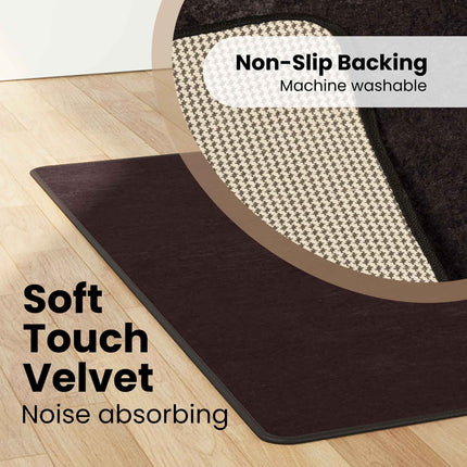 Tæppe Runner MARSA Antracit 80 x 100 cm Polyester og PVC