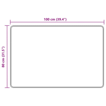 Tæppe Runner MARSA Antracit 80 x 100 cm Polyester og PVC