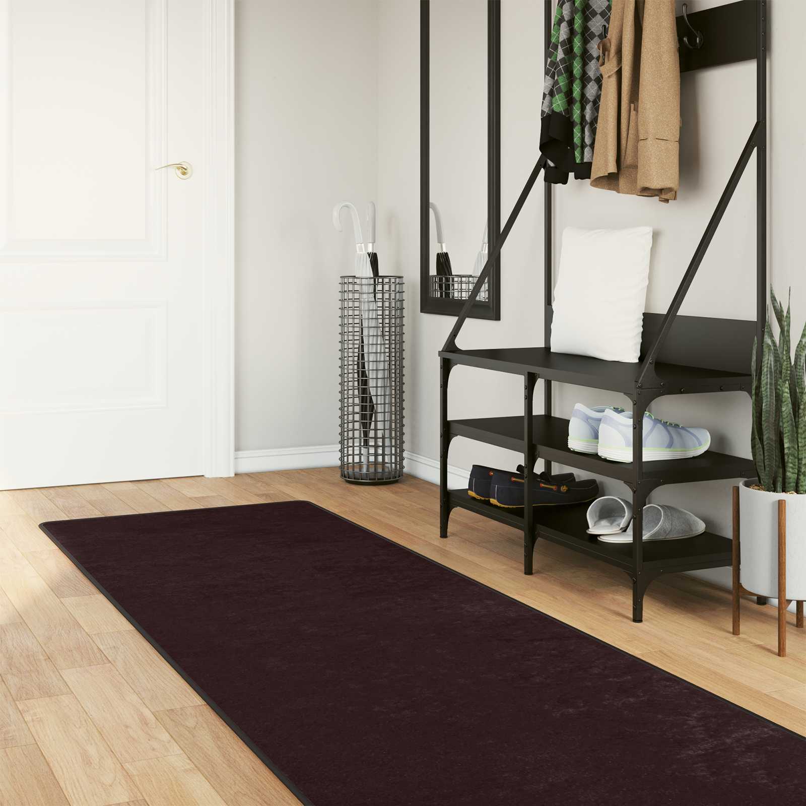Tæppe Runner MARSA Antracit 80 x 450 cm Polyester og PVC