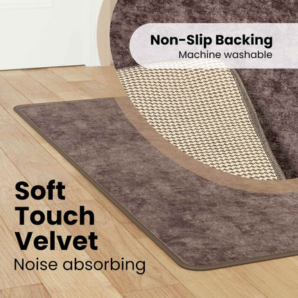 Tæppe Runner MARSA Grå 50 x 200 cm Polyester og PVC