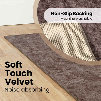 Tæppe Runner MARSA Grå 50 x 250 cm Polyester og PVC