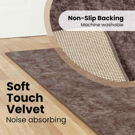 Tæppe Runner MARSA Grå 50 x 400 cm Polyester og PVC