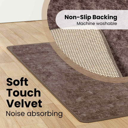 Tæppe Runner MARSA Grå 80 x 150 cm Polyester og PVC