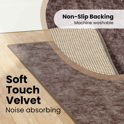 Tæppe Runner MARSA Grå 80 x 400 cm Polyester og PVC
