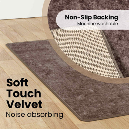 Tæppe Runner MARSA Grå 100 x 200 cm Polyester og PVC