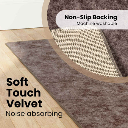 Tæppe Runner MARSA Grå 100 x 400 cm Polyester og PVC