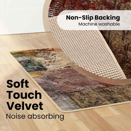 Tæppe Runner MARSA Flerfarvet 80 x 100 cm Polyester og PVC
