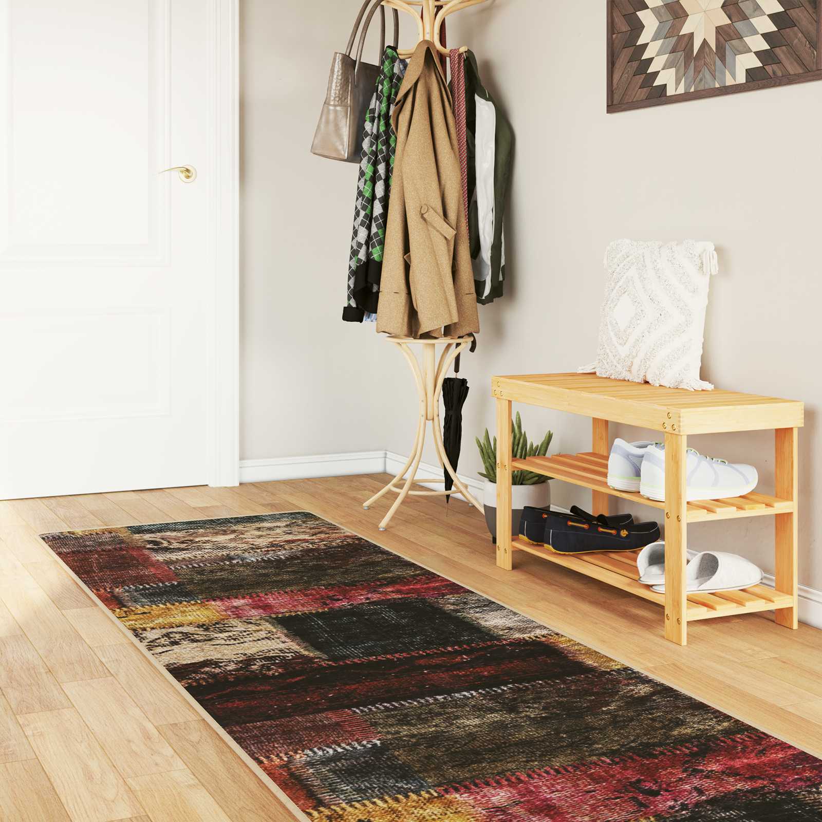 Tæppe Runner MARSA Flerfarvet 80 x 350 cm Polyester og PVC