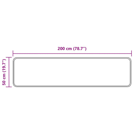 Tæppe Runner MARSA Grå 50 x 200 cm Polyester og PVC