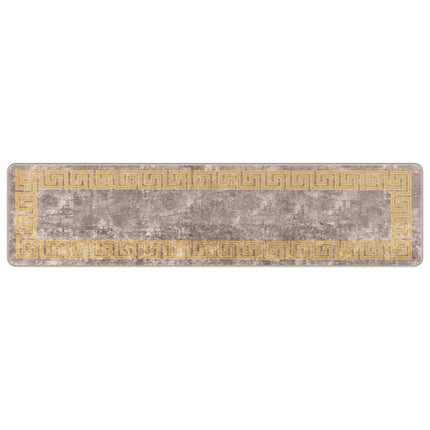 Tæppe Runner MARSA Grå 50 x 200 cm Polyester og PVC