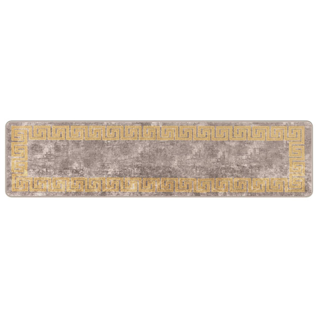 Tæppe Runner MARSA Grå 50 x 200 cm Polyester og PVC