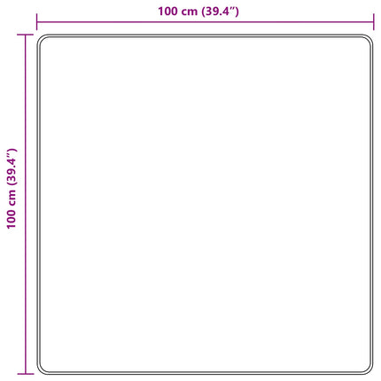 Tæppe Runner MARSA Grå 100 x 100 cm Polyester og PVC