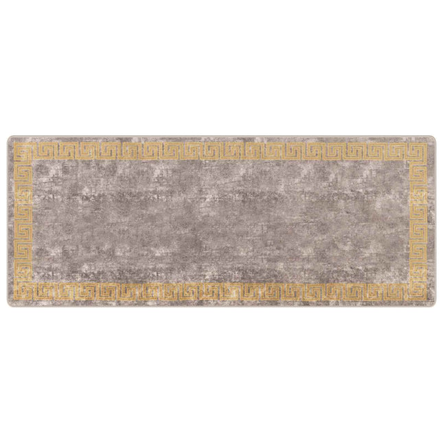 Tæppe Runner MARSA Grå 100 x 250 cm Polyester og PVC