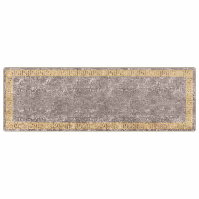 Tæppe Runner MARSA Grå 100 x 300 cm Polyester og PVC