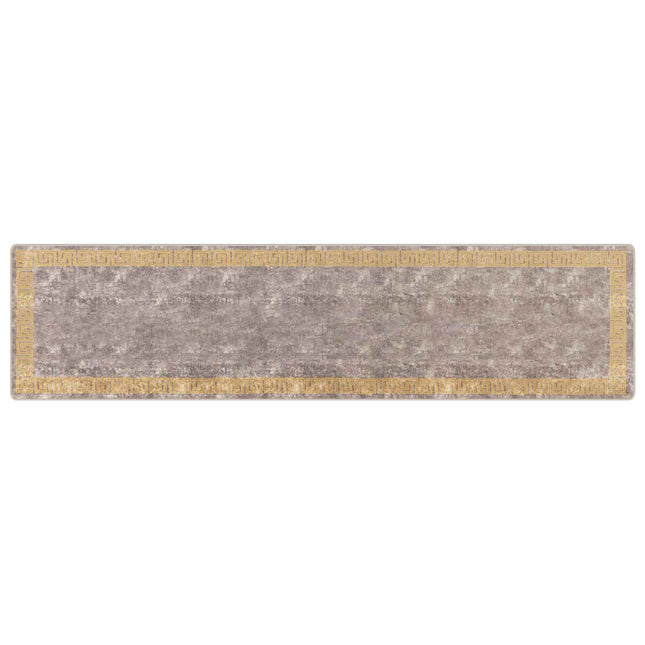 Tæppe Runner MARSA Grå 100 x 400 cm Polyester og PVC