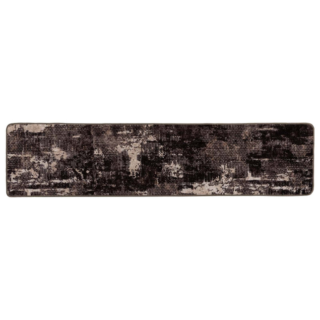 Tæppe Runner MARSA Sort 50 x 100 cm Polyester og PVC