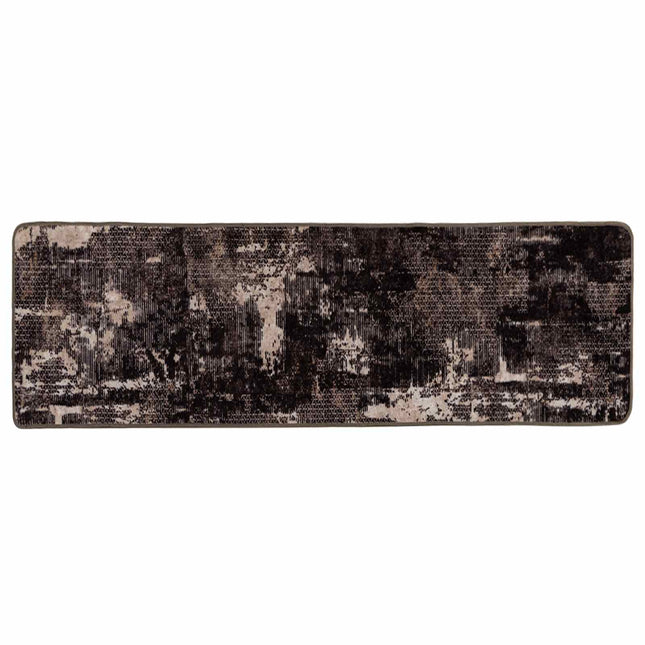 Tæppe Runner MARSA Sort 80 x 250 cm Polyester og PVC