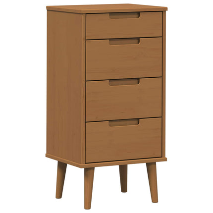 Skuffeskab MOLDE Karamel 40 x 35 x 82 cm Massivt fyrretræ