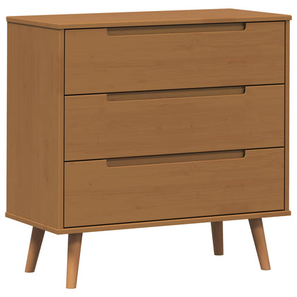 Skuffeskab MOLDE Karamel 80 x 40 x 80 cm Massivt fyrretræ