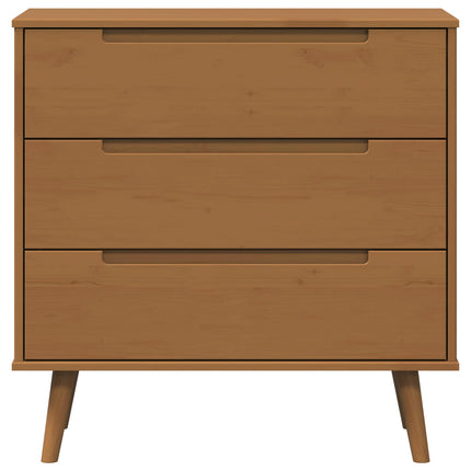 Skuffeskab MOLDE Karamel 80 x 40 x 80 cm Massivt fyrretræ