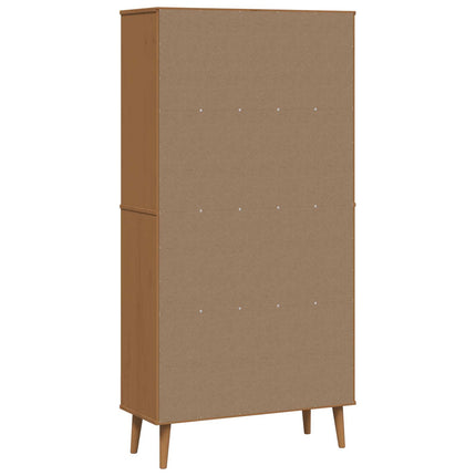 Bogreol MOLDE 85 x 35 x 170,5 cm Massivt fyrretræ Karamel