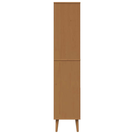 Bogreol MOLDE 85 x 35 x 170,5 cm Massivt fyrretræ Karamel