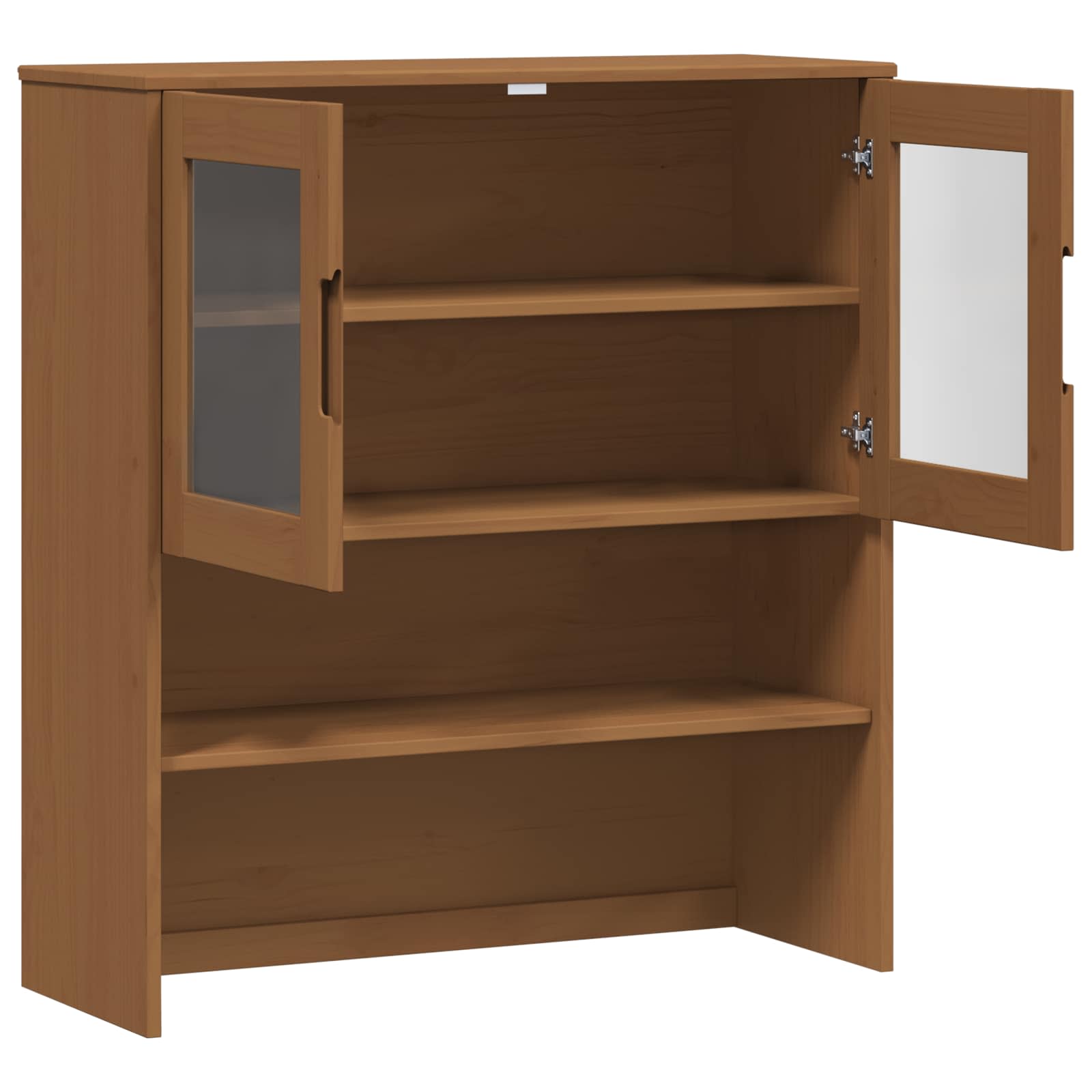 Skab Karamel 90 x 35 x 100 cm Massiv fyrretræ og hærdet glas