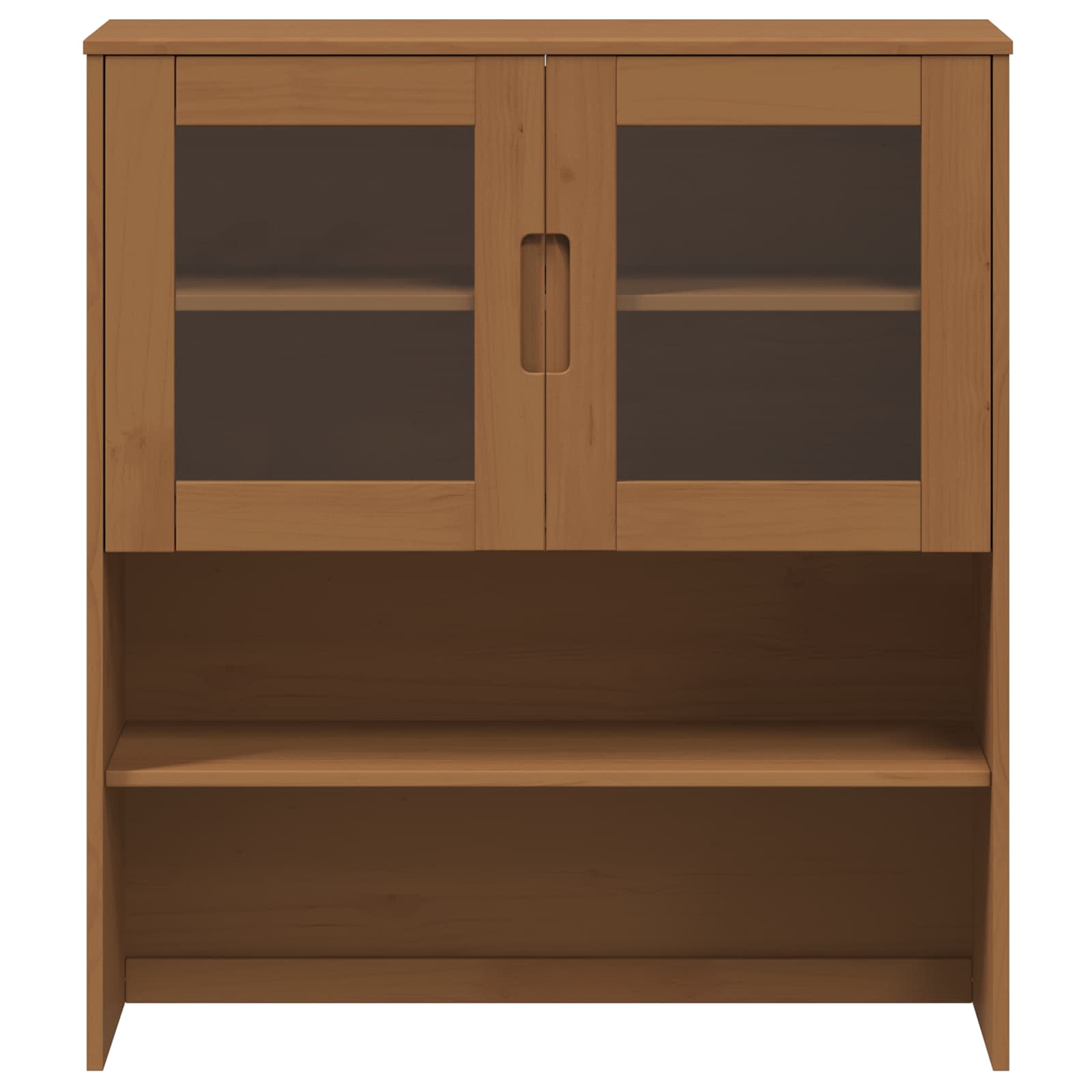 Skab Karamel 90 x 35 x 100 cm Massiv fyrretræ og hærdet glas