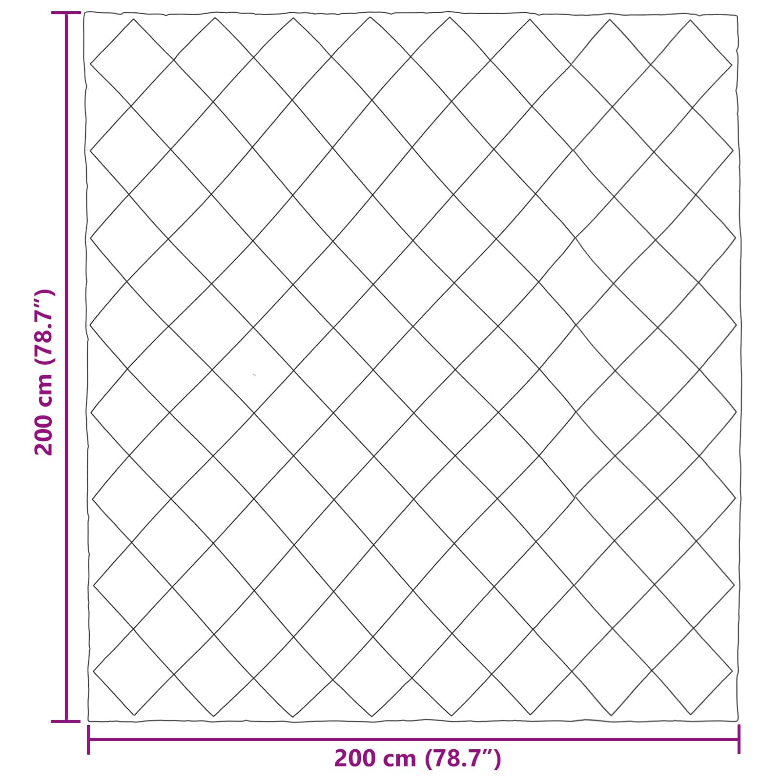 Sommer dyne Grøn og Antracit 200 x 200 cm Mikrofiber