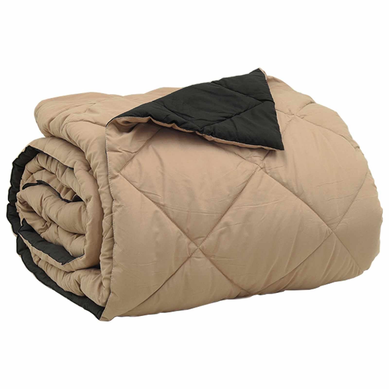 Sommer dyne Sort og Taupe 220 x 260 cm Mikrofiber