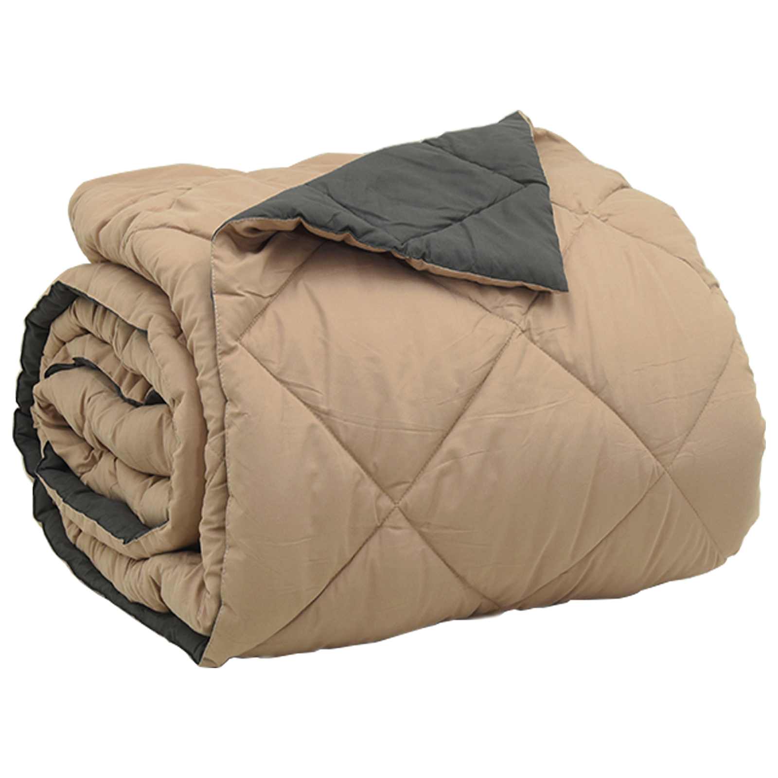 Helårs dyne Antracit og Taupe 220 x 240 cm Mikrofiber