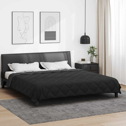 Helårs dyne Sort og Anthracit 200 x 200 cm Mikrofiber